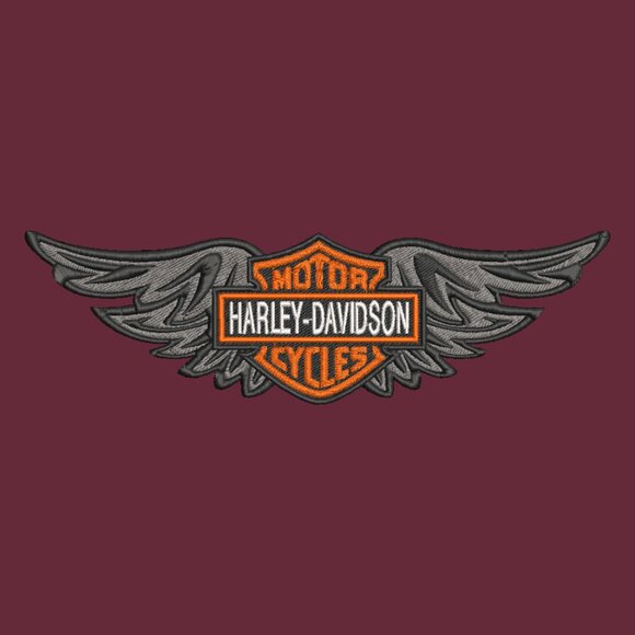 Harley Davidson Embroidered Adult Unisex Crewneck Sweatshirt Wings Biker - Picture 6 of 9